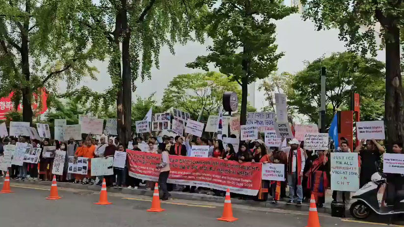 재한 줌머인 연대, 방글라데시 학살 방화 규탄, 지식정보플랫폼 운판